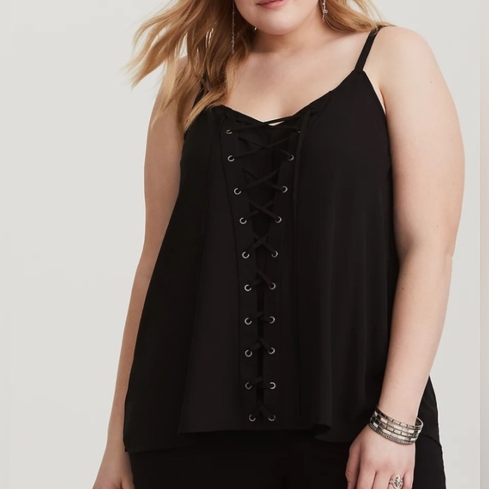 Torrid Lace-up Georgette Swing Cami